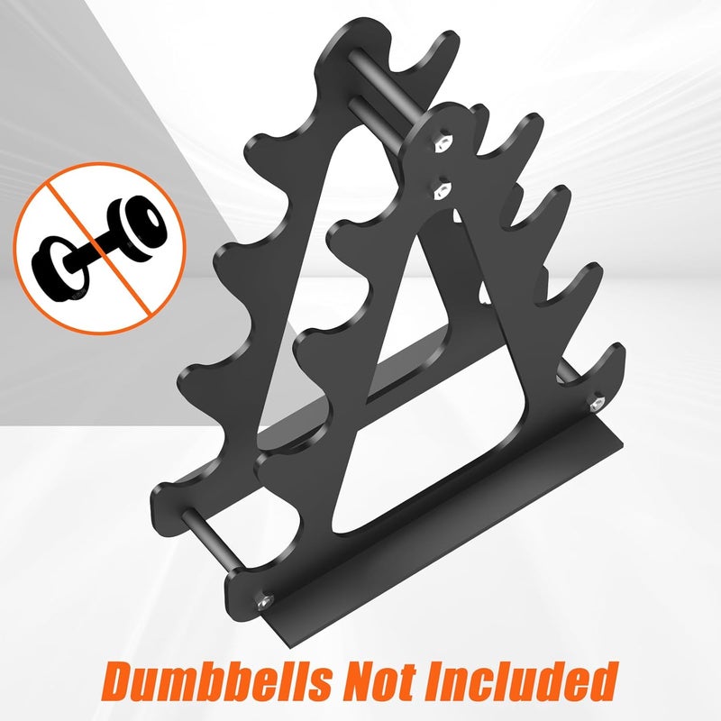 NomNest 4-Tier Dumbbell Rack for 1-15 lb Weights, Holds 5 Pairs Space-Saving Sturdy A-Frame Stand for Home Gym, Weight Rack for Women's Dumbbell Set (Dumbbell Rack Stand Only) - Image 3